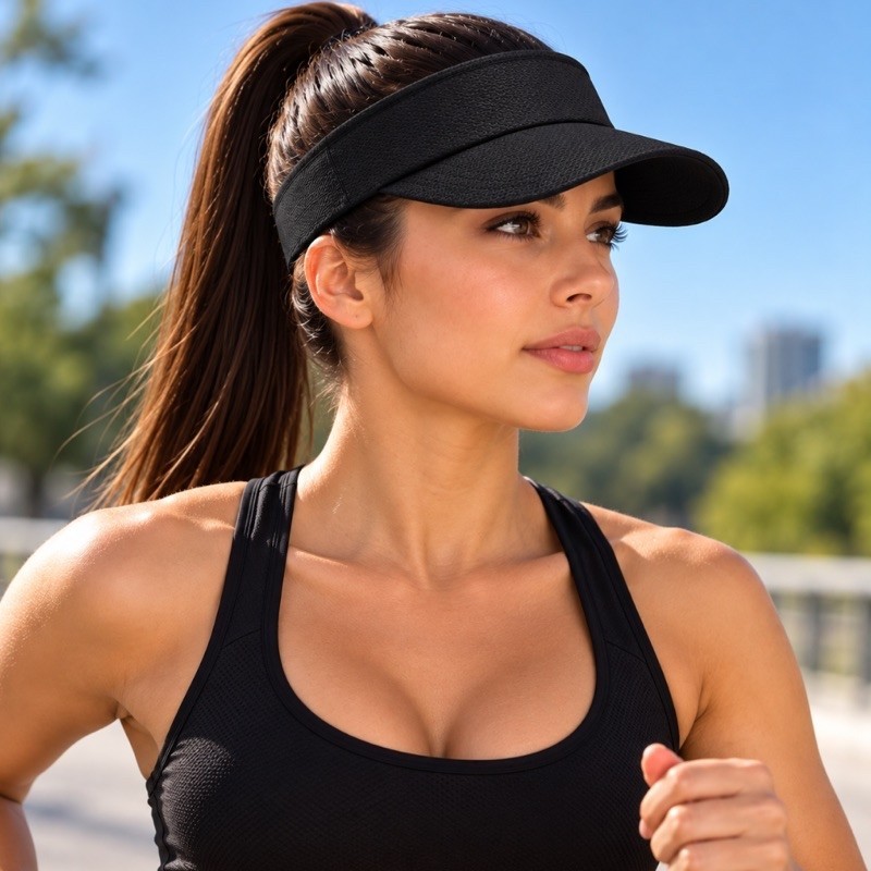 Viseira Feminina Masculina Unissex Esportiva para Corrida Caminhada Academia Praia Fitness Ajustável Proteção Solar