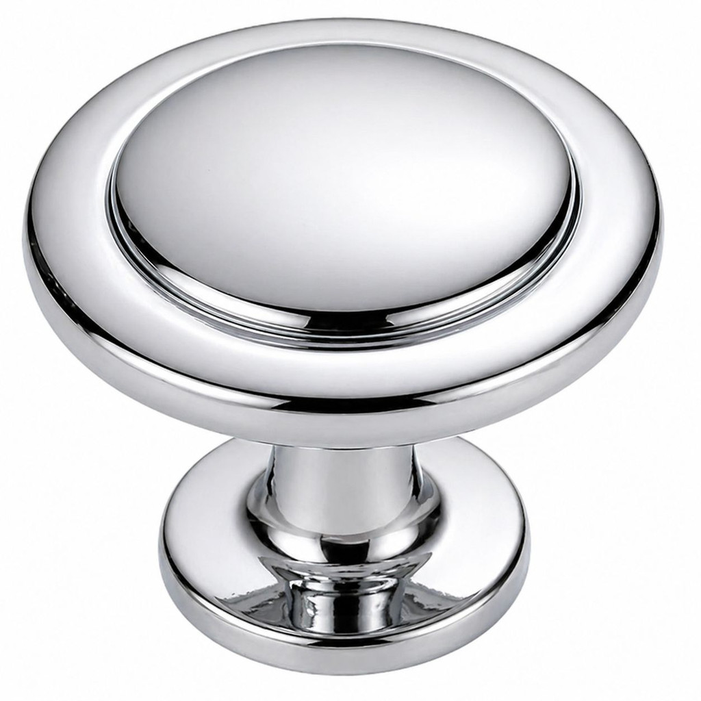 Kit 20 Puxadores de Inox Cogumelo para armario gavetas Altura 27mm Inox e Preto — imagem 2 de 2