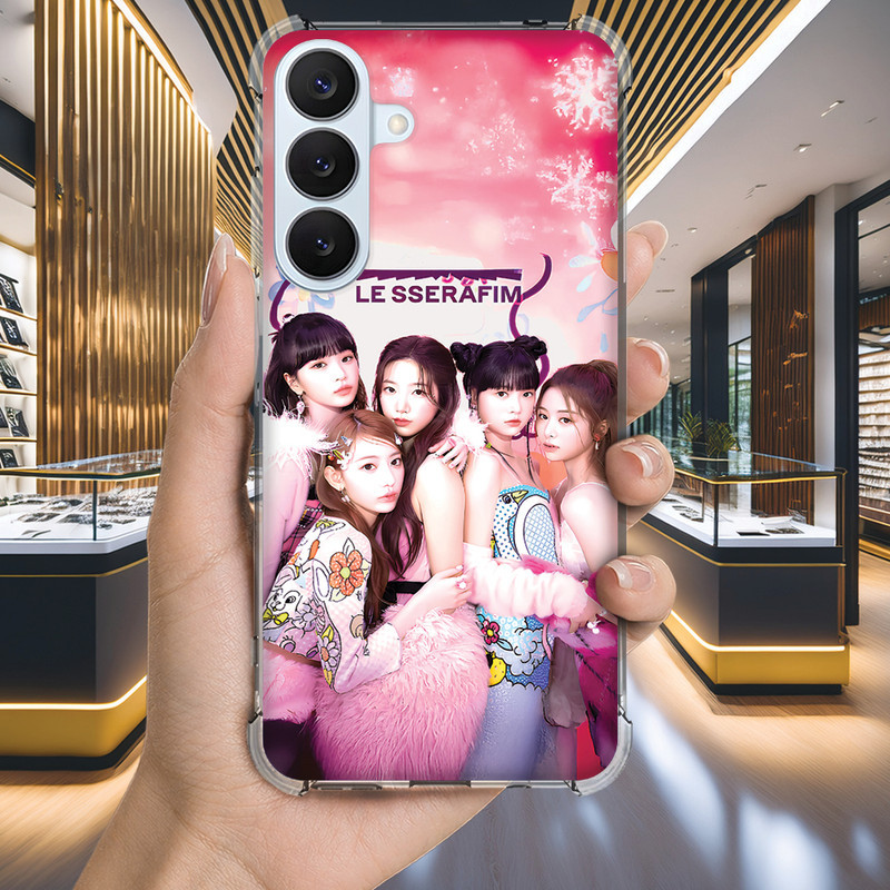 Capa Capinha GALAXY A16 A15 A14 A13 A12 M54 M53 M52 M51 M35 M34 Anti-impacto Personalizada kpop SSERAFIM (4202)