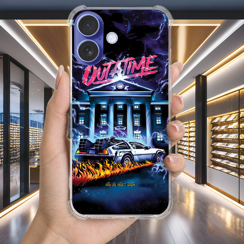 Capa Capinha IPHONE 12 PRO MAX 11 XS XR SE 2020 PLUS Anti-impacto Personalizada cult de VOLTA FUTURO (4124)