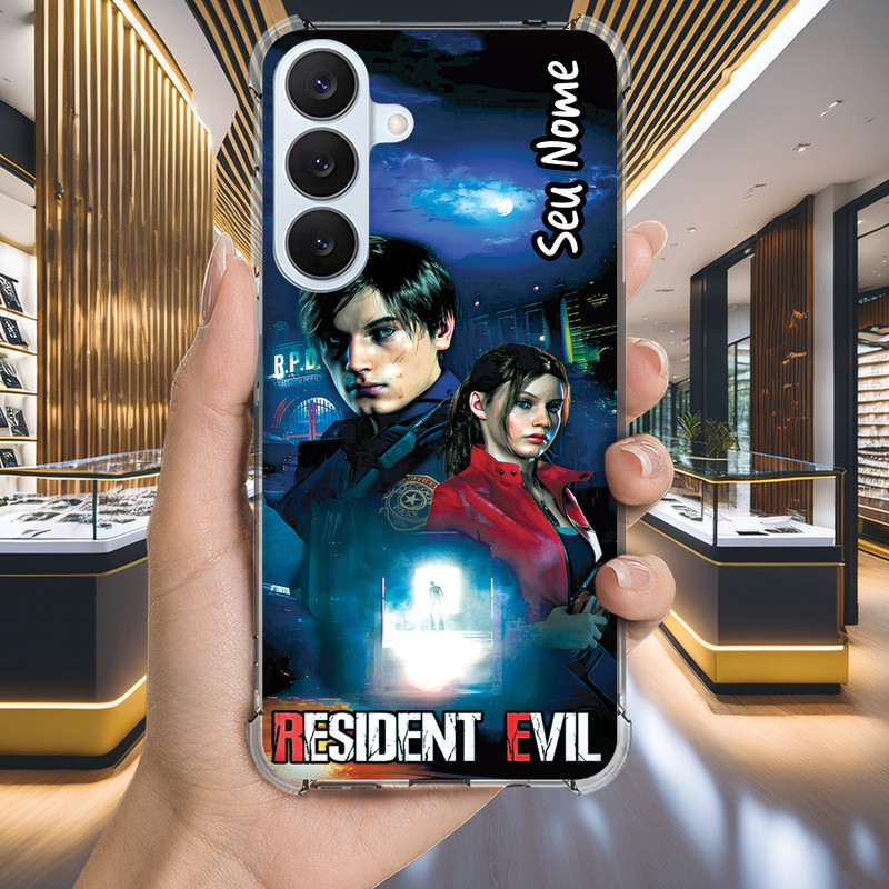 Capa Capinha GALAXY A56 A55 A54 A53 A52 A51 A50 A36 A35 A34 A33 Anti-impacto Personalizada gamer RESIDENT nome (3572)