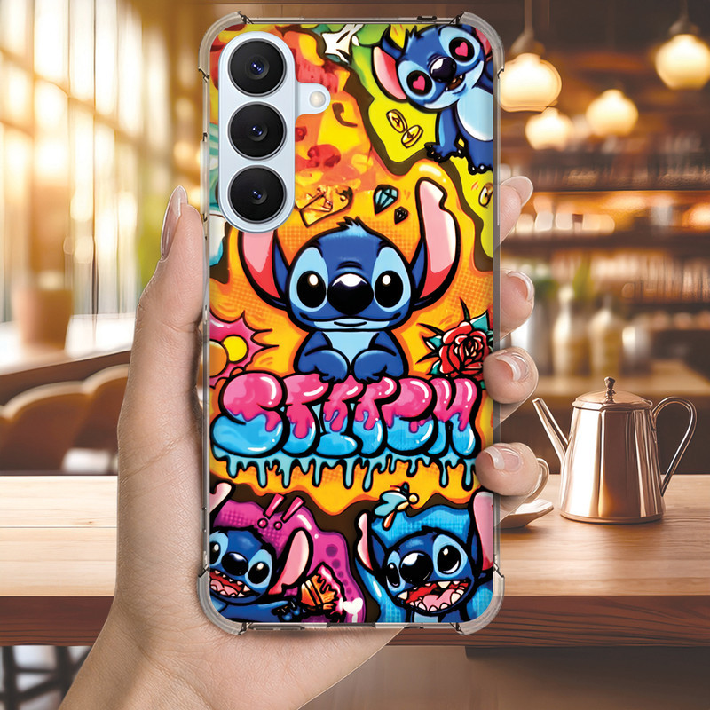 Capinha Capa (3410) STITCH SHOCK para GALAXY S10,LITE,S9,PLUS,S8,A73,5G,A72,4G,A71,A55,A54,A53,A52,A51,A50