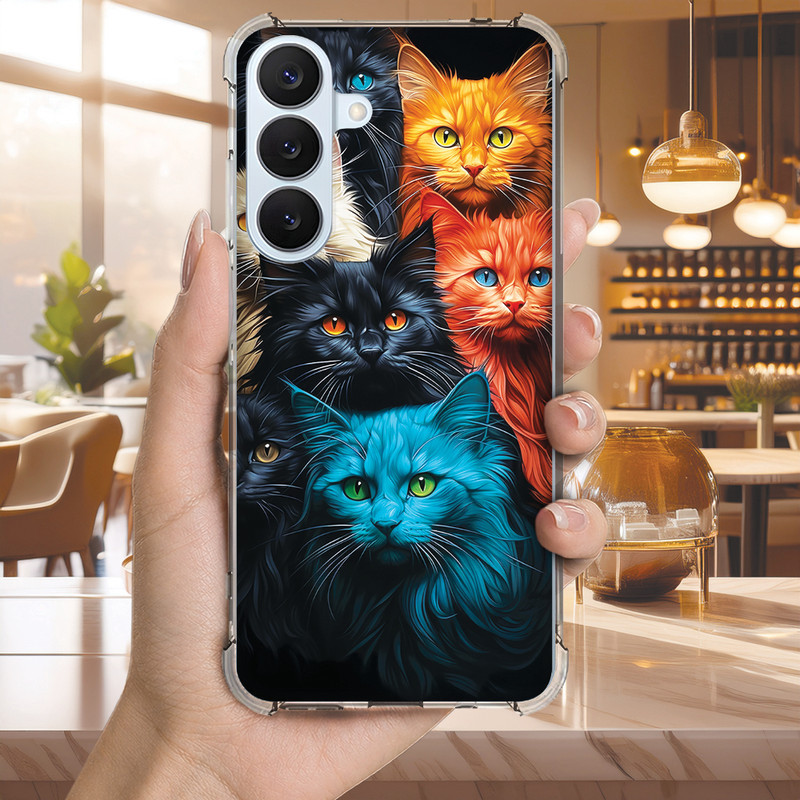Capa Capinha GALAXY S10 S9 S8 A73 A72 A71 Anti-impacto Personalizada petz gato GATINHO (3452)