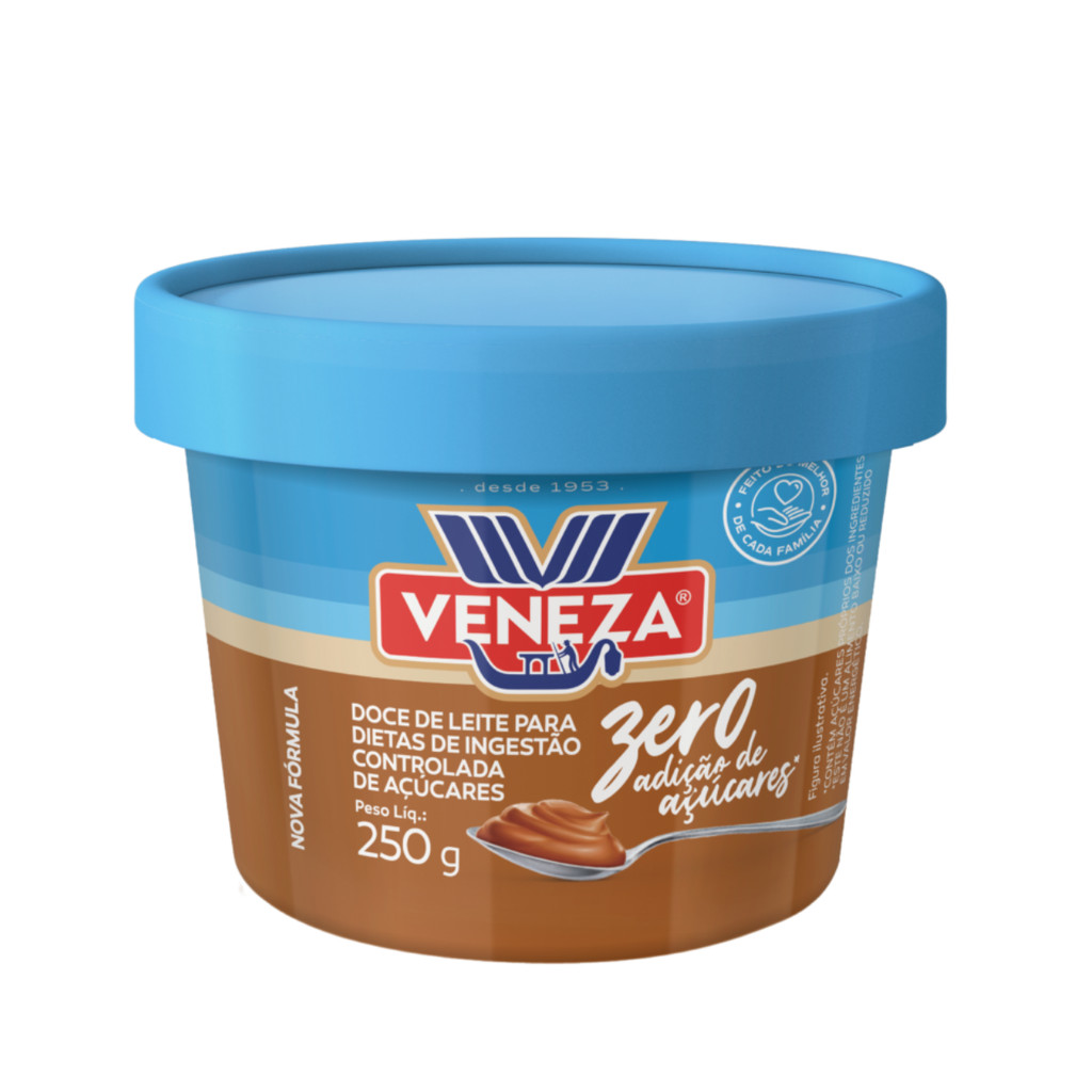 Doce de Leite Zero Adição de Açúcares 250g - Veneza - O melhor Do Brasil