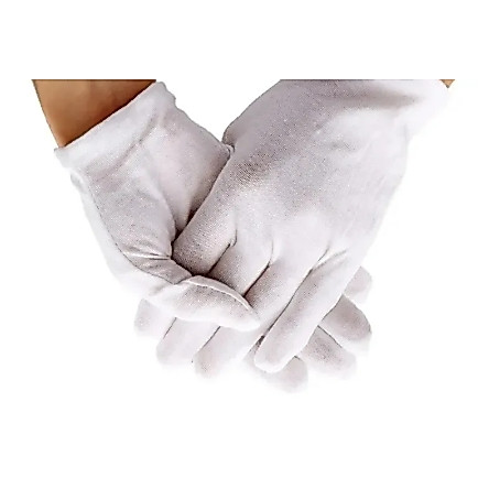 Kit Par de luvas 100% Poliéster Branco