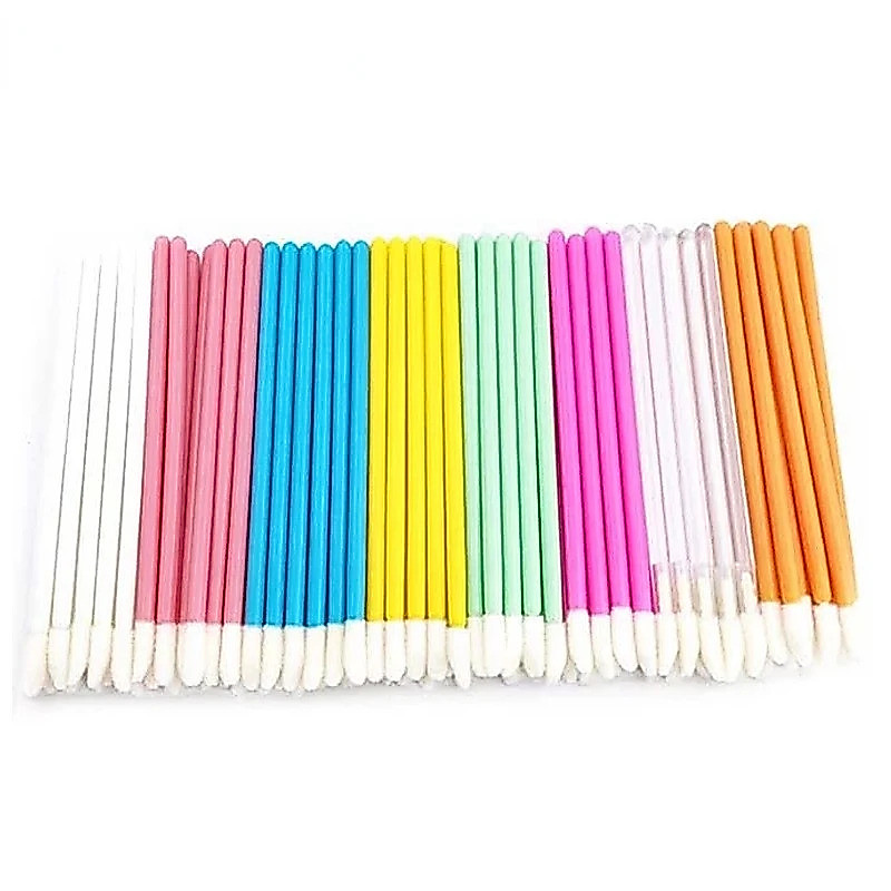 100 Pçs Escova Labial Cílios Maquiagem Pincéis Lash Extensão Rímel Aplicador Batom Varinhas Conjunto Ferramentas De Cosm