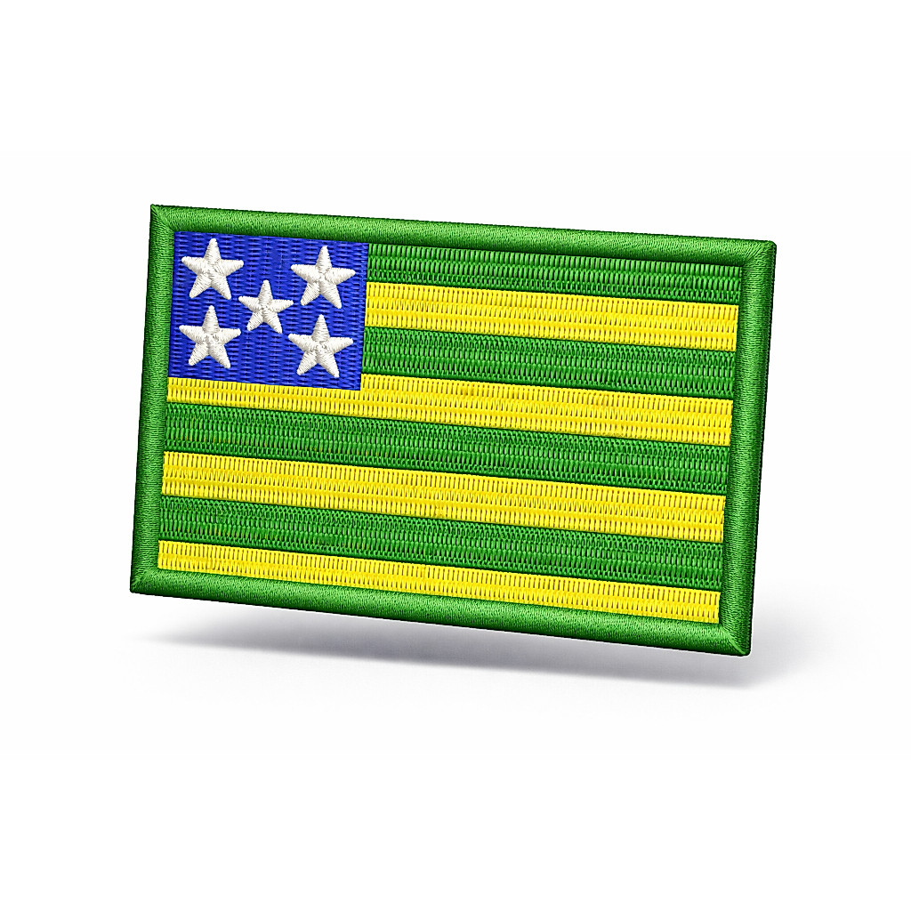 Patch Bordado Termocolante Fecho de Contato - Bandeira Goiás