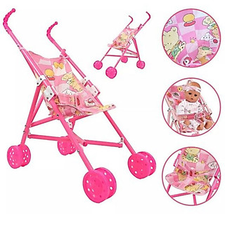 Carrinho De Boneca Bebe Reborn Brinquedo Infantil Passeio Dobrável Menina Brinquedo
