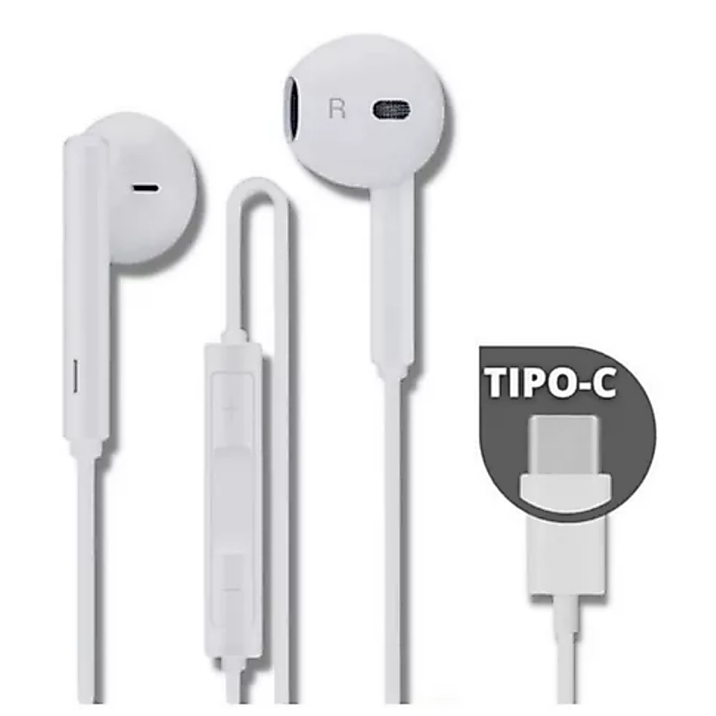 Fone Tipo C Branco Original Fone de Ouvido Tipo C A34 A53 A54 S20 Fe S20 Ultra S21 fe S22+ S23 A73 M63 iPhone 15 Pro Max
