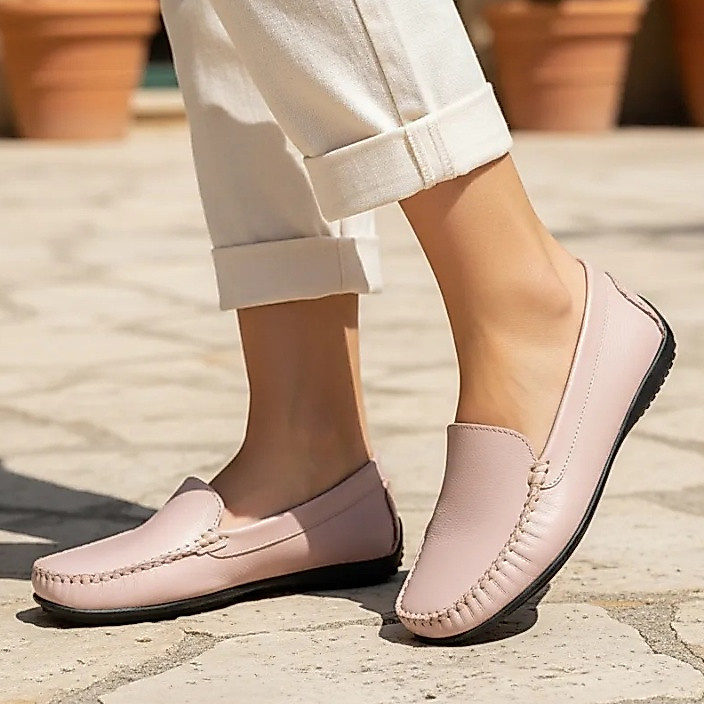 Mocassim Ketter Boots Feminino Couro Conforto Casual Sapato Nude