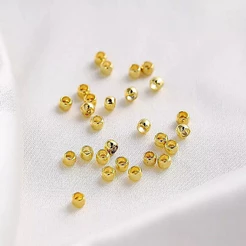 1000 Pcs Misangas Terminal Fix Ball Metal Dourado/prata 2.5