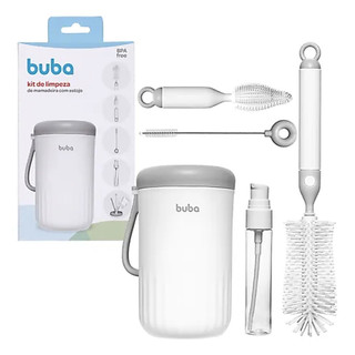 Kit Portátil Para Limpeza De Mamadeira 5 Em 1 Escova - Buba