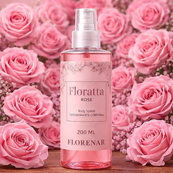 1 Body Splash Florata Rose com gliter 200Ml