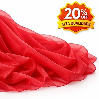 Tecido Voal Vermelho - 1 Metro x 3.00m - Alta Qualidade - Largura Extra - PROMOÇÃO 20% OFF!