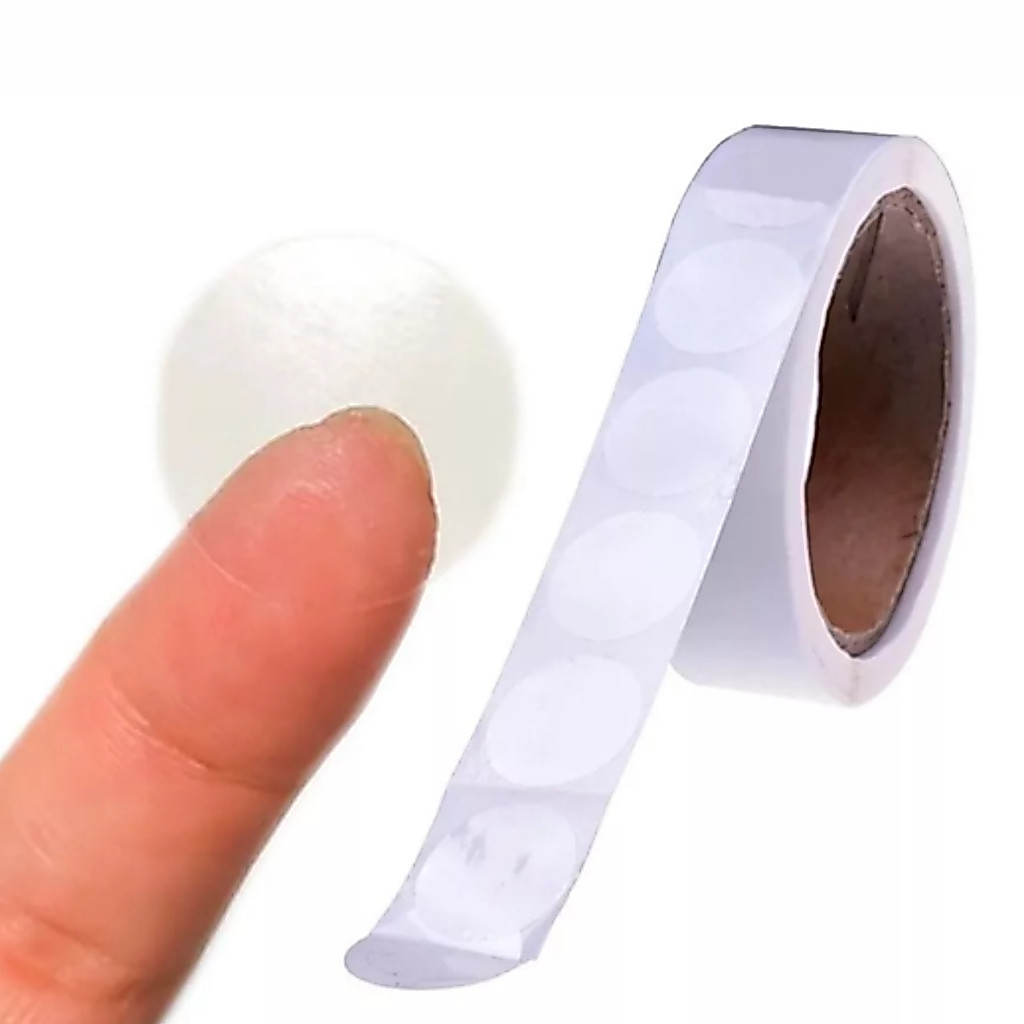 Etiquetas Adesivo Selo Bolinha Transparente 1000unids