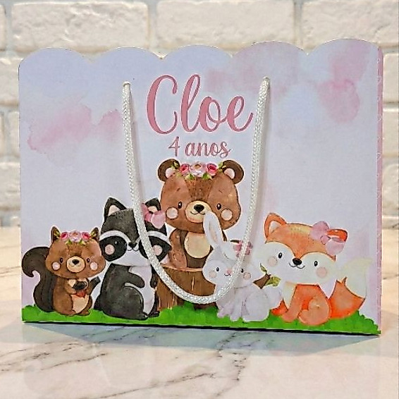 Sacolinha Bosque Encantado | Lembrancinha Personalizada | Aniversário | Pegue e monte