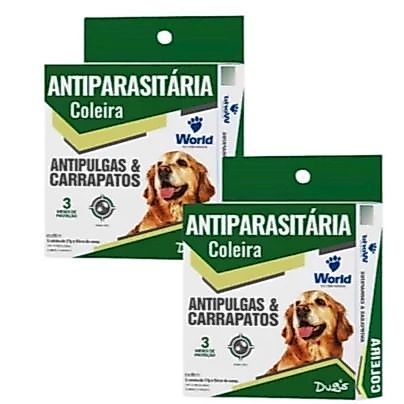 Kit 2 Coleiras Antipulgas para Cães 56cm