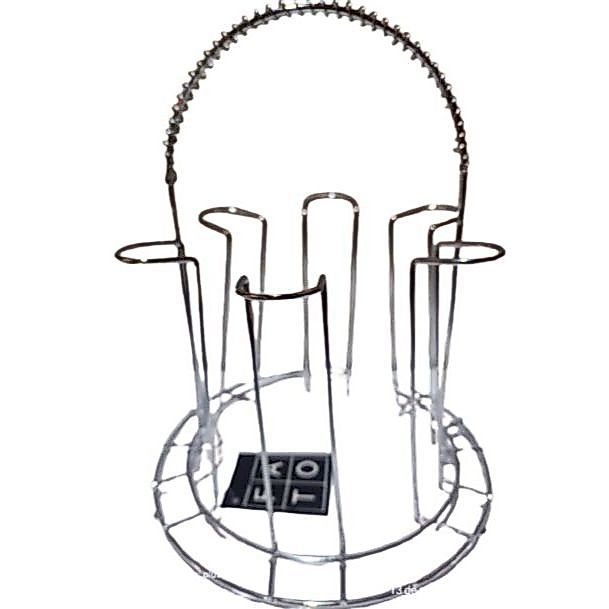Suporte Organizador de Copos e Canecas em Aço Inox Porta Copos de Mesa com 6 Lugares