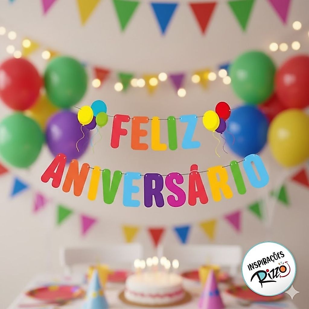 Faixa Decorativa "Feliz Aniversário" - 1,1m e 80cm - 1 unidade - Regina - Rizzo — imagem 2 de 2