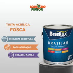 Tinta Para Parede Acrílica Fosca Antimofo 3,6L Brasilux Standard