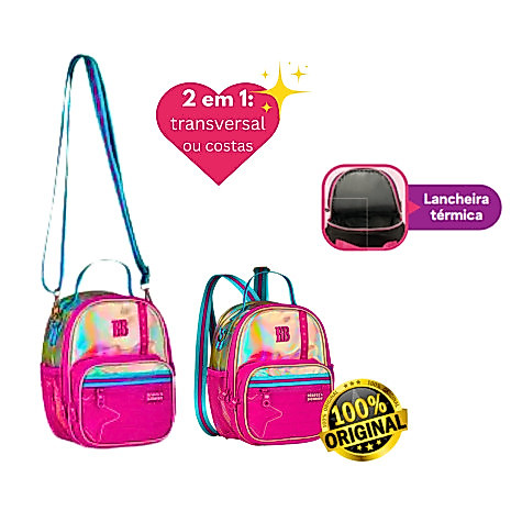 Lancheira Térmica 2 em 1 Rebecca Bonbon Shine - Clio Style Cor:Rosa · foto 2
