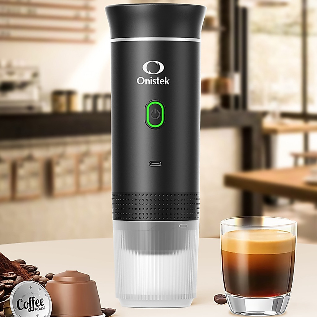 Cafeteira Elétrica Portátil Espresso Compatível Cápsulas Grandes Pequenas e Café Moído Aquecimento Rápido ON-UD126
