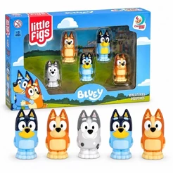 Bluey Miniatura Dedoches 5 Personagens Bonecos Fantoche Banho Infantil Cardoso Toys