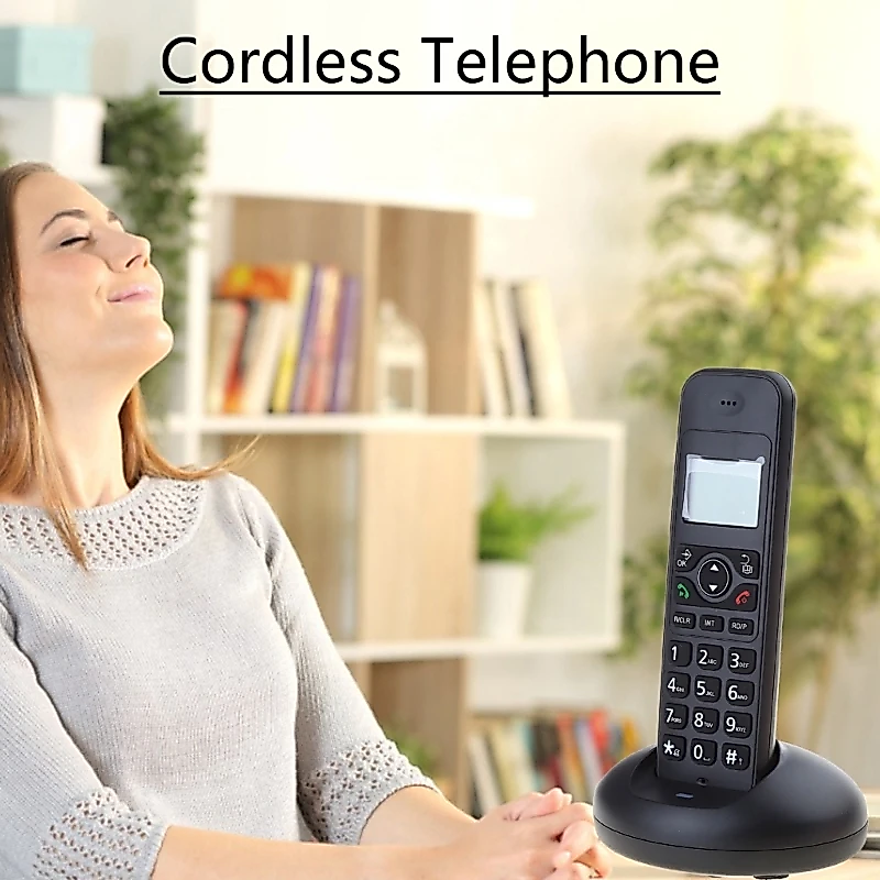 Conjunto de Telefone Sem Fio Fixo com Identificação de Chamadas e Armazenamento de Números, Visor Iluminado — imagem 2 de 2