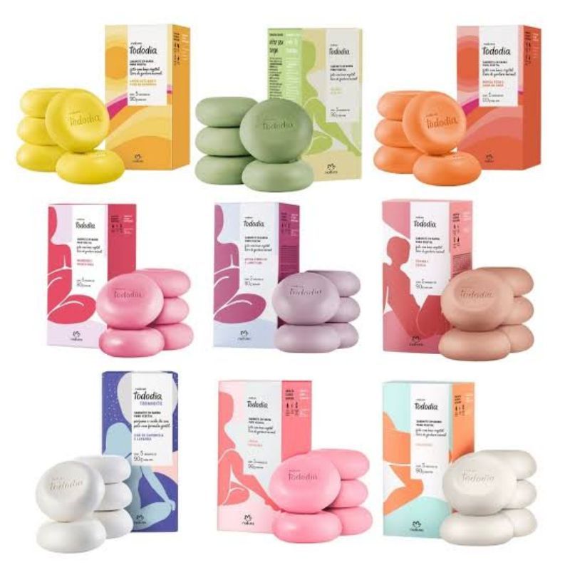 KIT SABONETES NATURA TODO DIA ORIGINAL HIDRATANTE PERFUMADO PELE MACIA OFERTA/ PRESENTE /USO PESSOAL/DELICADO