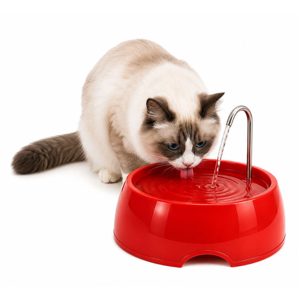 FONTE BEBEDOURO  PARA GATOS 1200ML TORNEIRA INOX E FILTRO DE CARVÃO ATIVADO