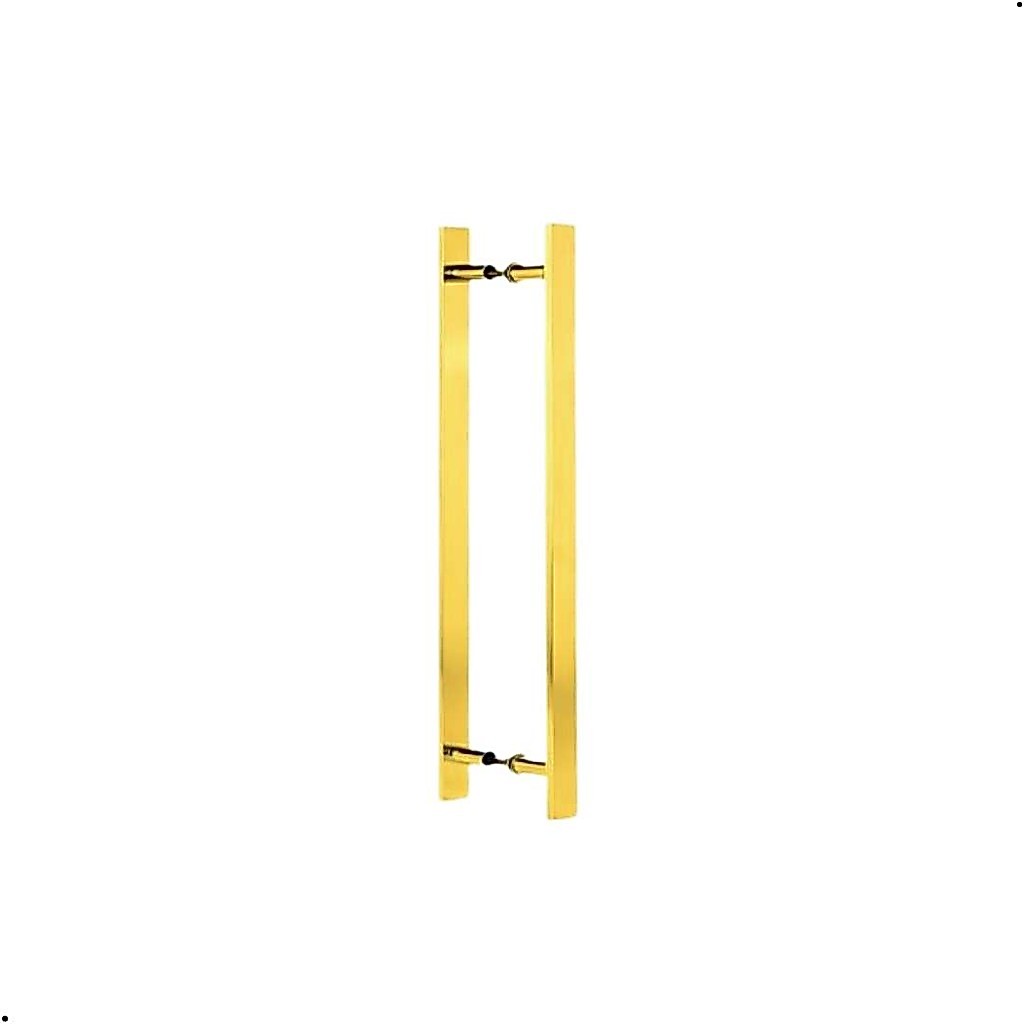 Puxador Para Portas Madeira / Vidro 60 Cm Alumínio Dourado
