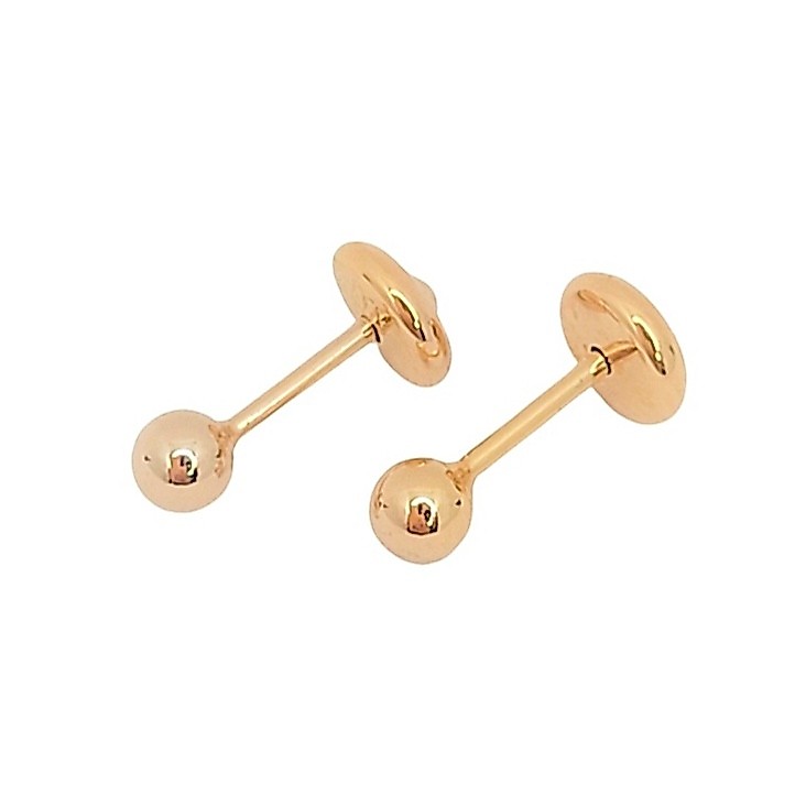 Brinco Rommanel Bolinha 3mm Bola Tamanho PP (1) Segundo Furo Baby Bebê 520797