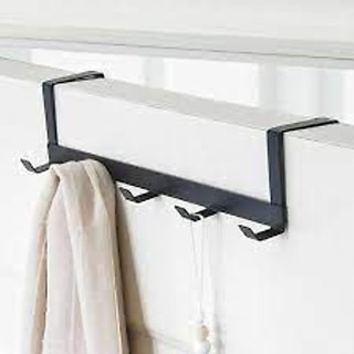 Suporte Cabide Para Porta Com 5 Ganchos  6,3 x 7,5 x 29cm Multiuso Organizador Utensilio …