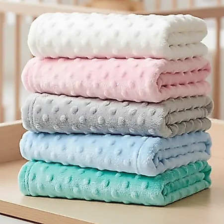 Manta de Bebê Soft Aveludada 🍼 | Antialérgica, Macia e Quentinha – Várias Cores