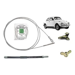 Kit Cabo + Flexivel + Suporte + Porca Embreagem Fusca