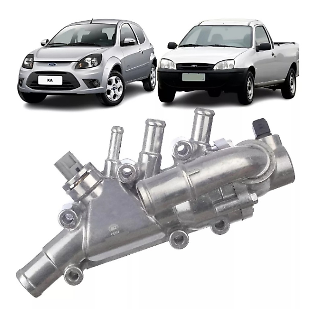 CARCAÇA COM VÁLVULA TERMOSTÁTICA FORD KA 1.6 8V 2008/ COURIER FLEX