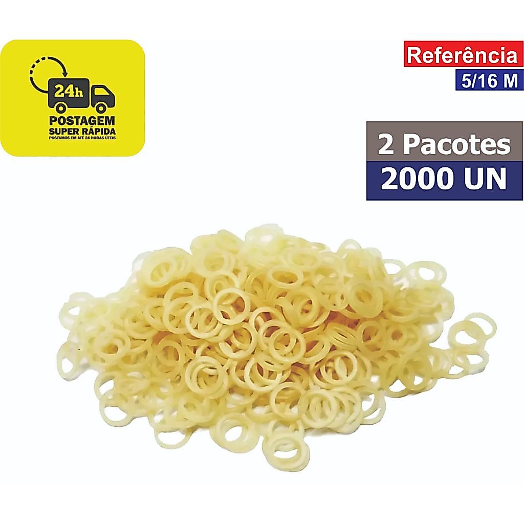 2000 Borrachinhas Elástico Para Laços Pet - 5/16 Médio