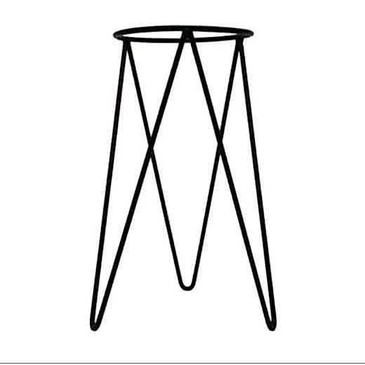 Suporte tripé robusto para vasos\ de 16,42 cm, feito de ferro 4mmsg