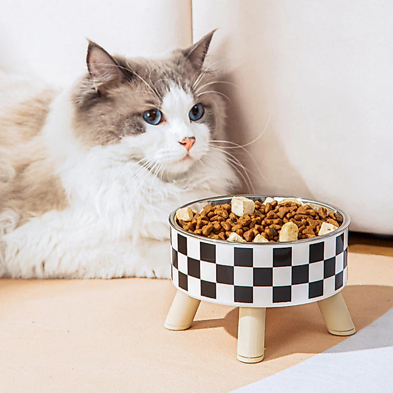 Comedouro bicho de estimação 500ml aço inoxidável para água e comida adequado para cães e gatos