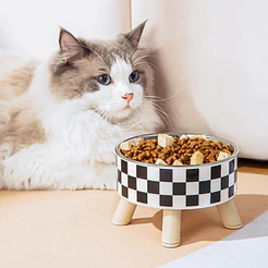 Comedouro bicho de estimação 500ml aço inoxidável para água e comida adequado para cães e gatos