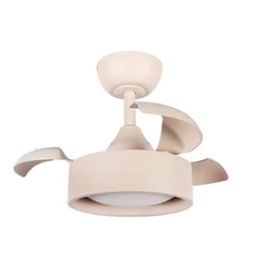 Ventilador De Teto Aliseu Retrátil Tulipa Areia - Bivolt - Com Controle Remoto