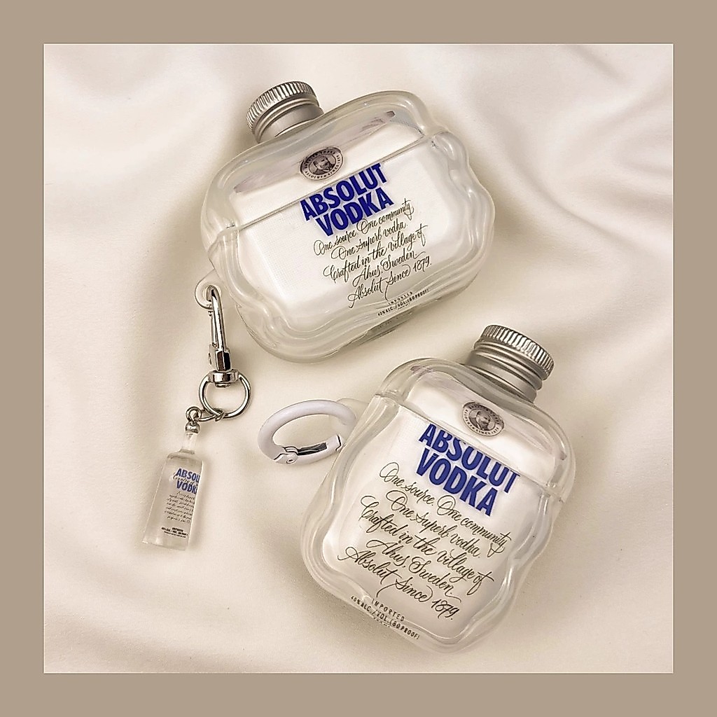 Capa Criativa De Vodka Com Tampa De Garrafa 3D Compatível Apple Airpods Pro3 Pro