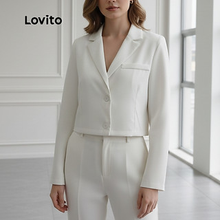 Lovito Blazer Feminino Reto Look Escritório BZB788BRL818