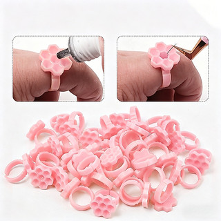 50/200 Pcs Anel Batoque Formato de Favo de Mel Descartável Cola Micropigmentação Henna Cí…