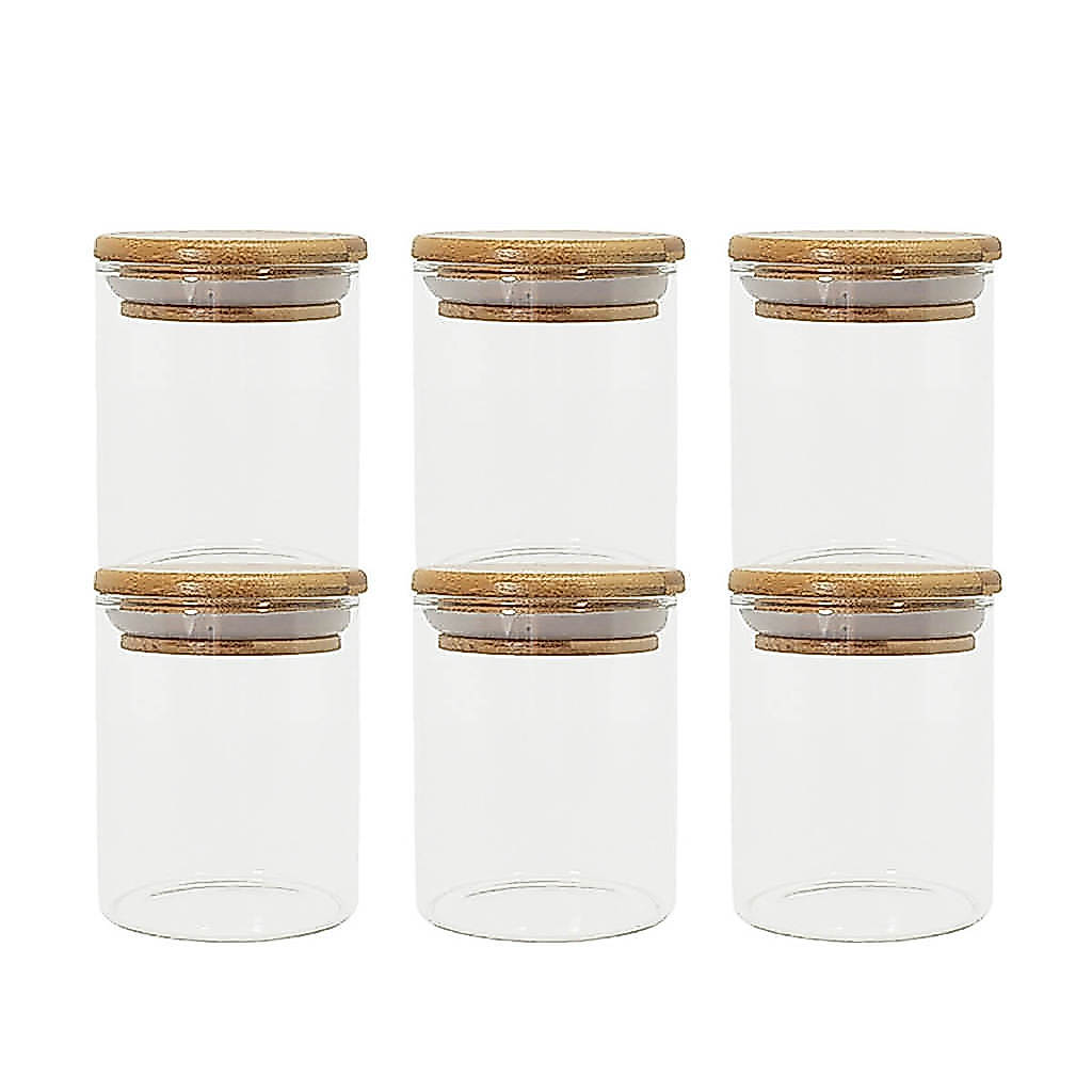 Potes de Mantimentos de 200ml com Tampa Bambu Oikos - 6 Pçs
