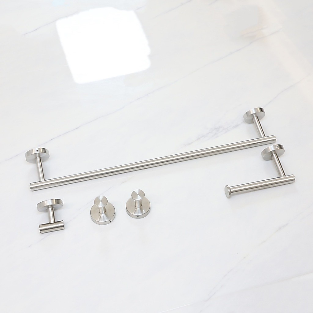Lumai Kit 5 Acessórios Banheiro Inox Toalheiro 60cm Porta Papel Gancho Suporte Toalha Rosto · foto 2