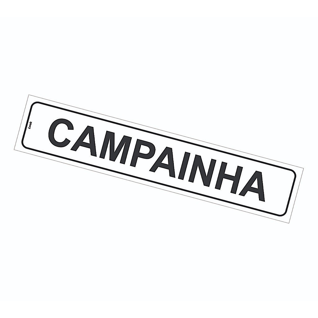 Placa Sinalização Campainha Toque 5x25cm — imagem 2 de 2