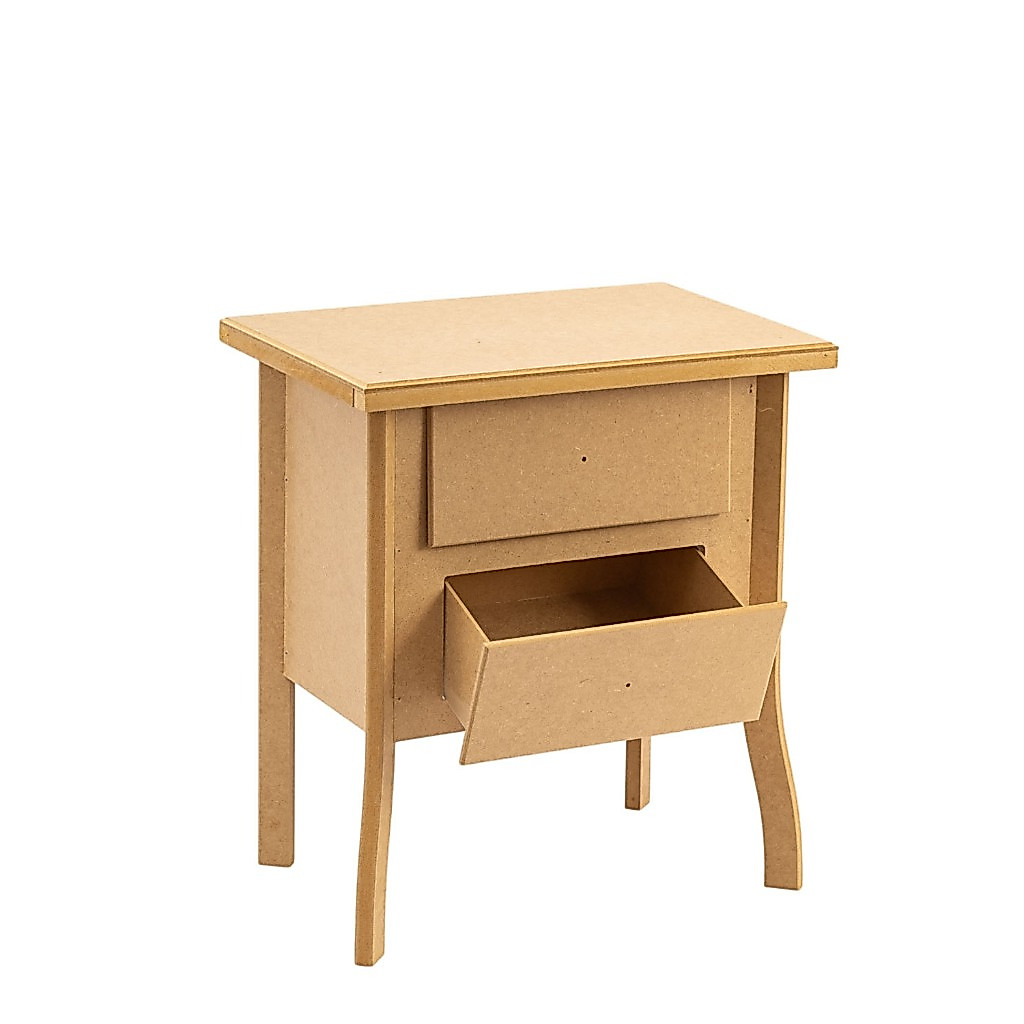 Cabeceira criado com 2 gavetas pequeno para quarto 42x30x53alt SEM PUXADORES — imagem 2 de 2
