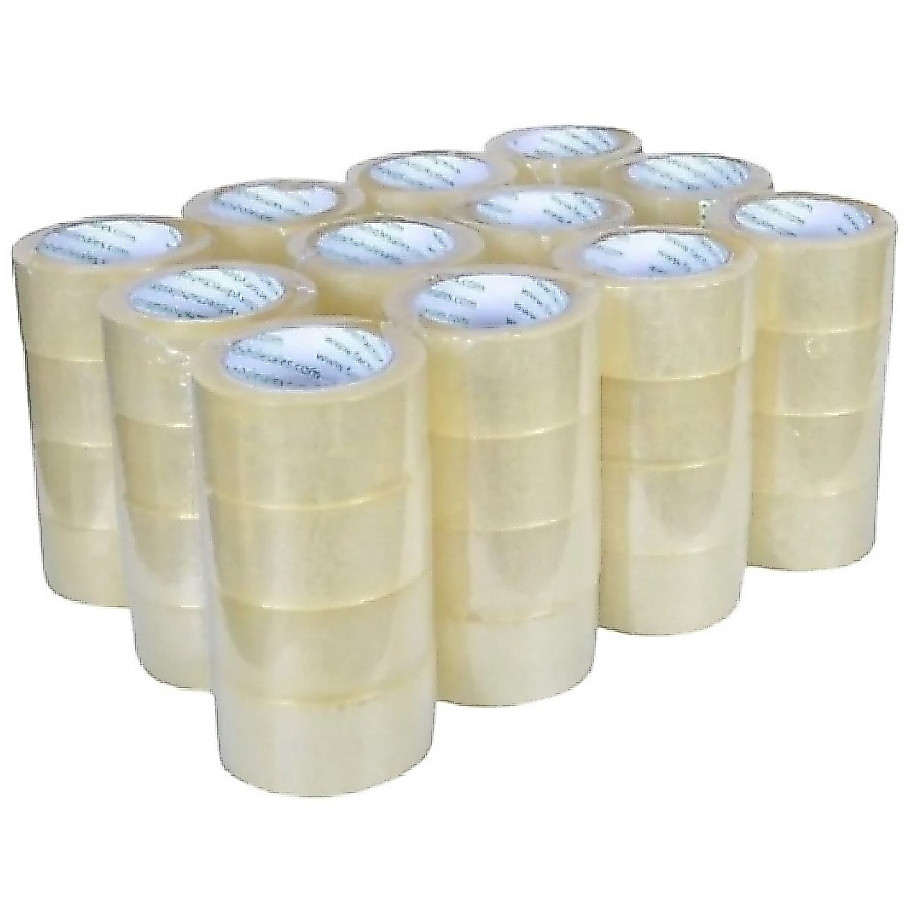 10 fitas adesivas de 100 Metros 48x100 Transparente cola forte 40mic