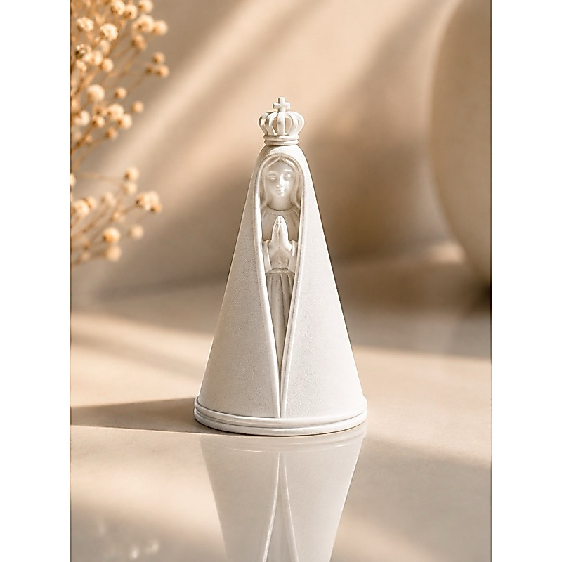 Nossa Senhora Aparecida Branca Decorativa 3D | Imagem Religiosa | Presente